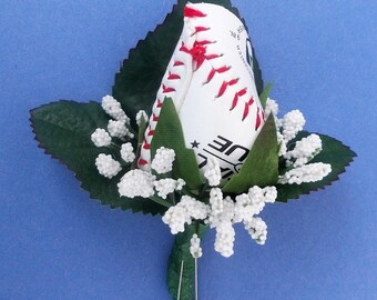 Baseball "Rosebud" Boutonniere