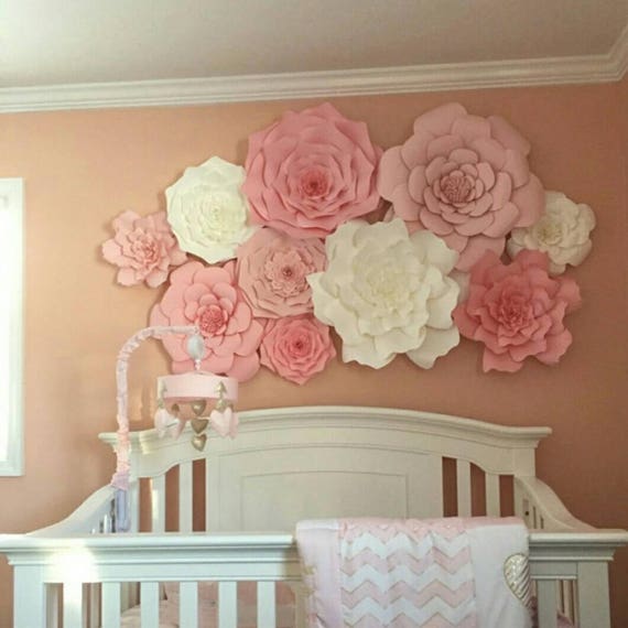 Giant 3d Paper Flower Set Large Flowers Nursery Decor