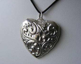 Heart Pendant - 925 Sterling Silver - Hallmarked