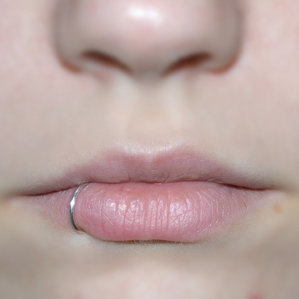 Faux Lip Ring / Silver Plated Fake Lip Ring Lip Hoop Lip