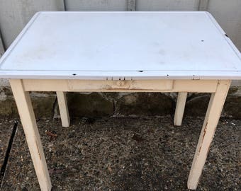 Vintage Enamel Kitchen Table