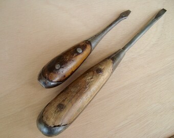 Old Wooden Handled Screwdrivers