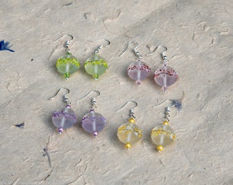 Glass lampwork bead earrings