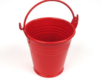 Mini Red lacquered zinc bucket