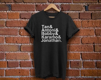 Queer Eye Name List T-Shirt - Queer Eye Gift - Gift for Queer Eye Fan - Unisex Black Tee