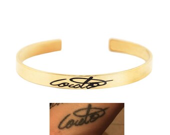 925 sterling silver bracelet with tattoo engraving