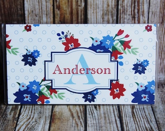 Checkbook Cover, Monogrammed Checkbook Cover, Personalized Checkbook Cover, Custom Checkbook Cover, Vinyl Checkbook Cover