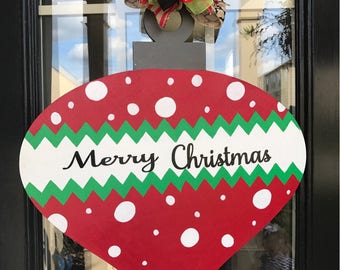 Merry Christmas Ornament Door Hanger