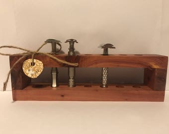 Cedar Safety Razor Stand #6