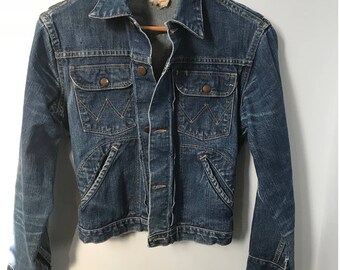Vintage 1950s Wrangler Blue Bell Denim Jacket Size 34 - Vintage Jean Jacket - Wrangler Jean Jacket - 1950s Denim Jacket