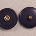 Set of 6 JHB Intl Dark Blue & Gold Round Plastic Buttons Spiral 7/8” or 23 mm lyk0007