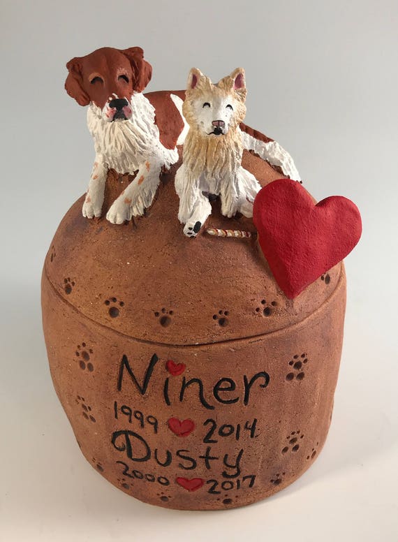 Custom dog or pet urns urns for two pets any breed