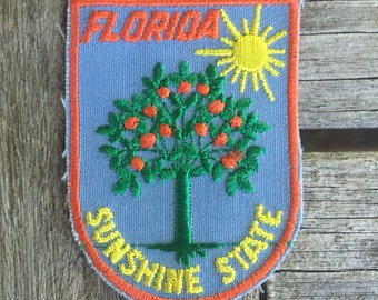 Florida Sunshine State Vintage Souvenir Travel Patch from Voyager