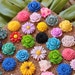 Large Flower Thumbtacks, Beautiful Mixed Flower Pushpin, Wild Flower Push Pin Set, Large Colorful Flower Pin board, Radiant Pin Board Tacks