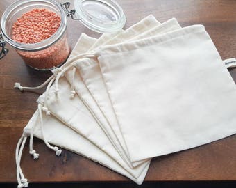 Bulk organic bag, pouch carrying vegetables, organic cotton, zero waste bag, purse, bags, bulk, fruit, seeds bags purses, organic fabric bag