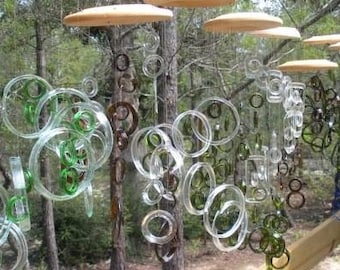 WHSL ORDER #2 , windchimes, eco friendly and green, wind chime, garden decor, mobiles, handmade, glass wind chimes