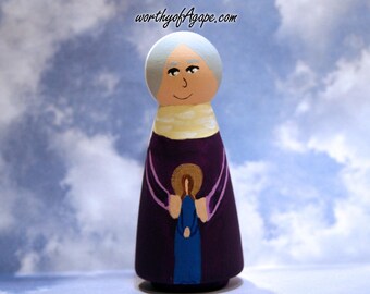 Saint Anne - Wooden Saint, Confirmation Baptism Gift, Patron Saint