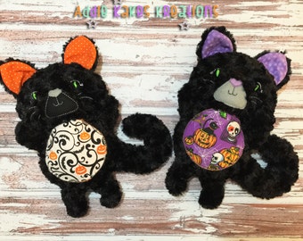 Personalized Halloween Plush Kitty Cat / Stuffed Animal
