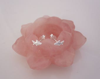 Tiny SHARK fish sterling silver stud earrings