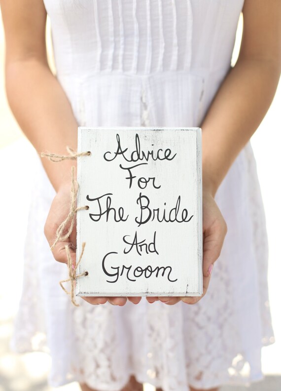 Rustic Guest Book Advice For The Bride and Groom Wedding