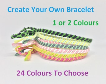 Handmade Macrame Skinny Bracelets Create Your Own 1 Or 2 Colours