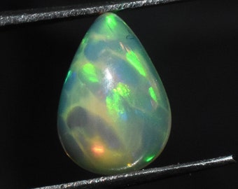 50% Off Natural Ethiopian Opal Cabochon, Opal Gemstone, Ethiopian Fire Opal, Opal Jewelry, Loose Opal, Gemstones 9x6.5x4 MM 0.90 Crt k781