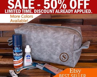 Groomsman Gift Toiletry Bag, Men's Dopp Kit, Best Man Gift, Travel Bag, Shaving Bag, Monogram, Men Gift Ideas, Hanging, Personalized Men Bag