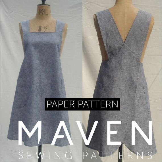 The Maria Wrap Apron sewing pattern Japanese apron PRINTED