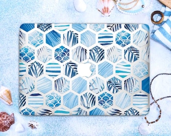Blue Macbook Decal Geometry Macbook Skin Sleeve Cover Macbook Air 13 Case Macbook Pro 13 Vinyl Sticker Macbook Pro 15 2017 Inch Skin US3075