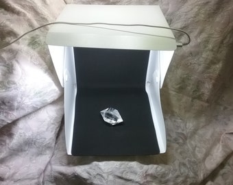 On Sale Lightbox,Photo Studio with Built-in LED Lighting,Two Backdrops,Hight 9.6x Width 8.2 x Length 9.3 in,USB cable included,Ships From US