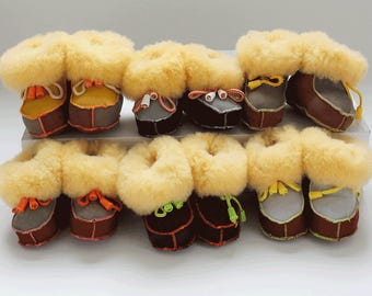 Baby sheepskin booties lucky dip