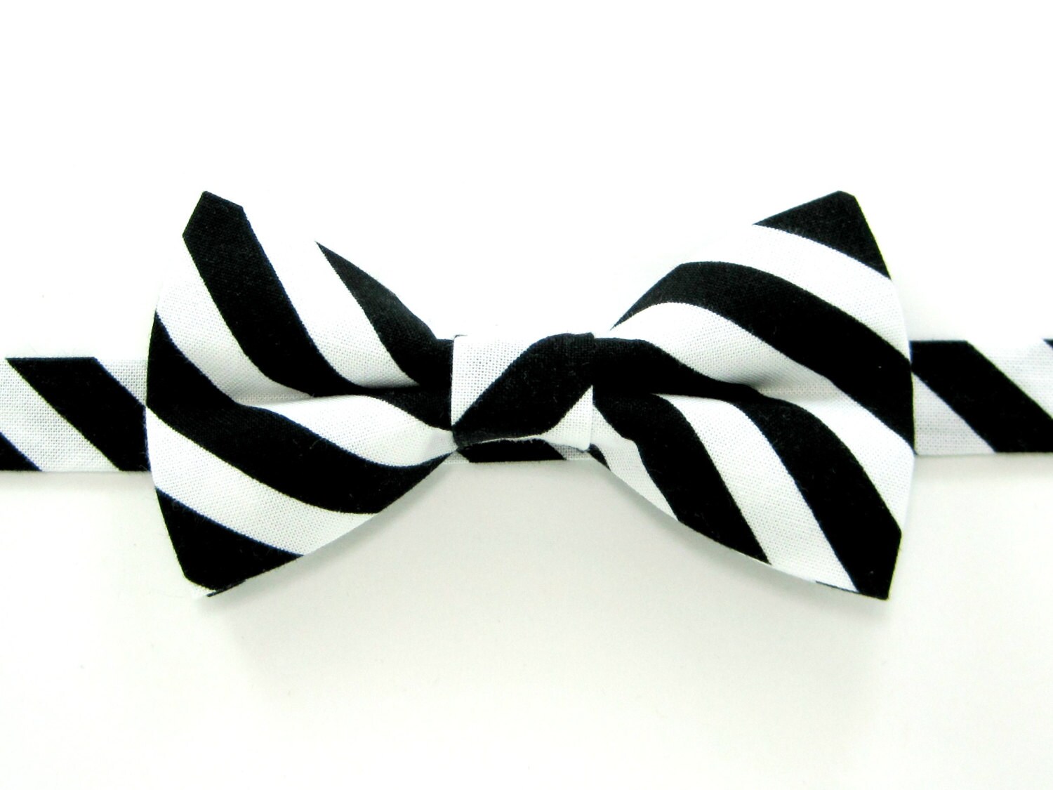 Black and white striped bow tie Black and white bow TieBlack