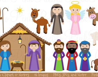 Nativity Clip Art Clipart Nativity Scene Clip Art Clipart Christmas Clip Art Clipart - Commercial Use
