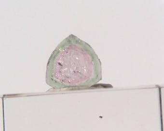 RESEREVED 4 JESSICA*Beautiful 4.8 ct watermelon tourmaline slice from Kunar, Afghanistan B34
