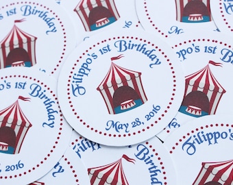 Circus Party Favor Tags