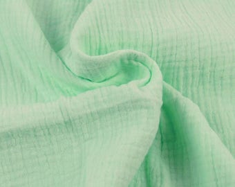 Double cotton gauze / MINT / cut 25cm