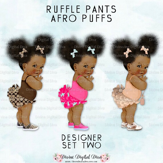Download Ruffle Pants Natural Hair Pony Tails Afro Puffs African