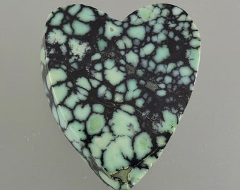 Spiderweb Variscite Cabochon, Variscite Cab, Spiderweb Cab, Green Variscite Cab, Pendant Cab, Gift Cab, C2988, Hand Cut by 49erMinerals