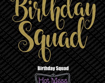 Download Birthday squad svg | Etsy
