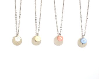 Personalized necklace, Initial necklace, silver initial necklace, bridesmaid gift, silver necklace, Personalize jewelry, 4 initial necklaces