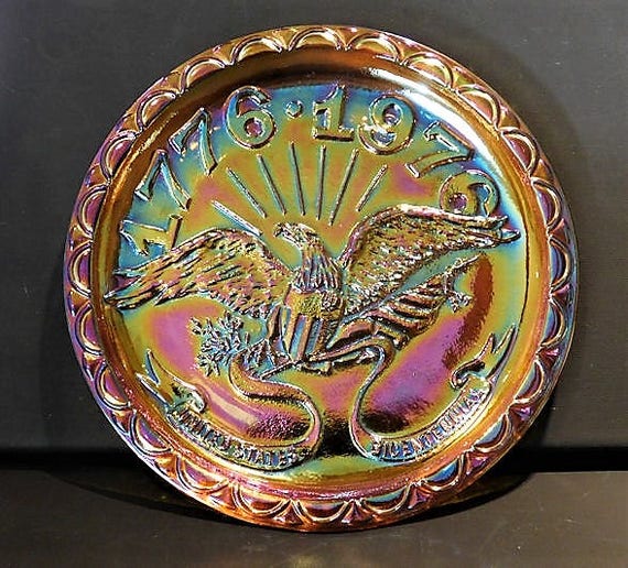 1976 Bicentennial Carnival Glass Plate
