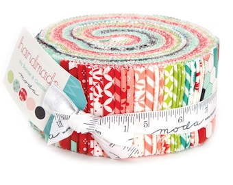 Moda HANDMADE Jelly Roll 55140JR Quilt Fabric 40 2.5" Strips