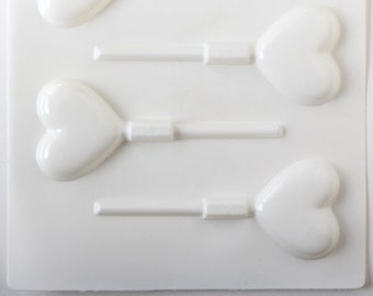 Heart Lollipop Mold, Hard Candy Lollipop Mold, Heart Candy Mold