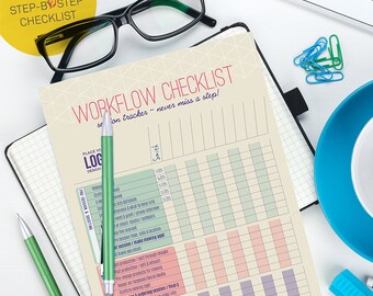 Workflow Checklist. Planning and Organizational Form - Photoshop Template for photographers (WKF03) - INSTANT DOWNLOAD