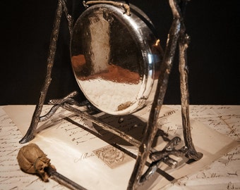 Exceptional British Silver Plate Dinner Gong from Circa Late 1800's