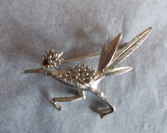 Vintage Roadrunner Bird Brooch //35