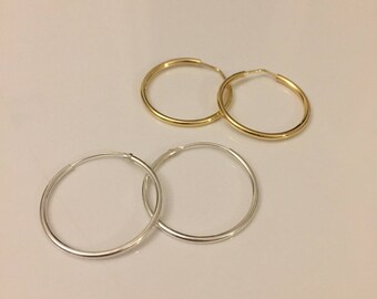 Silver Circle Earrings 925