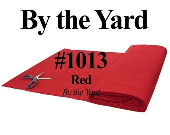 45" Red Broadcloth Fabric - By The Yard