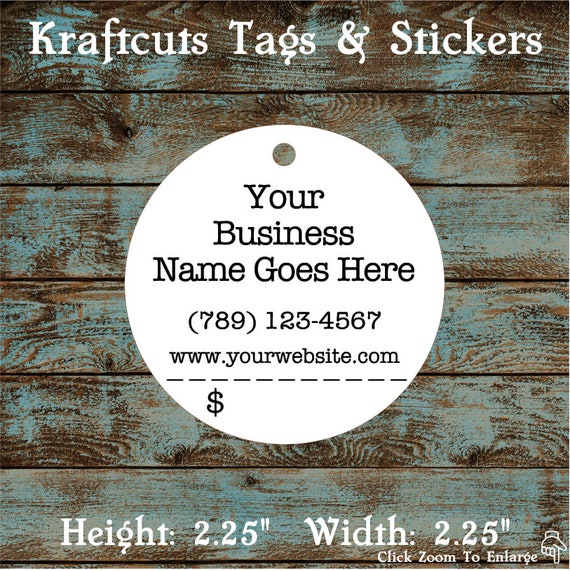 Price Tags - Round Circle Hang Tags Perforated Custom #640 - Quantity: 30 Tags