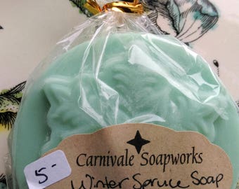 Winter spruce scented soap